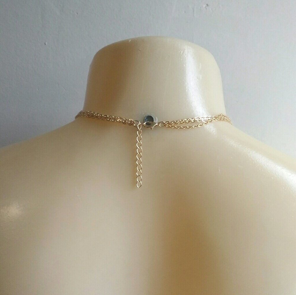 Gold Cross Infinity Crystal Multi-Layer Necklace - image 2